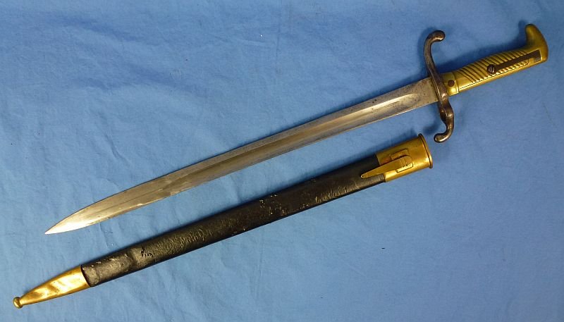 Unit Marked, Dated 1877 Imperial German Model 1871 Bayonet by Sims — image 2