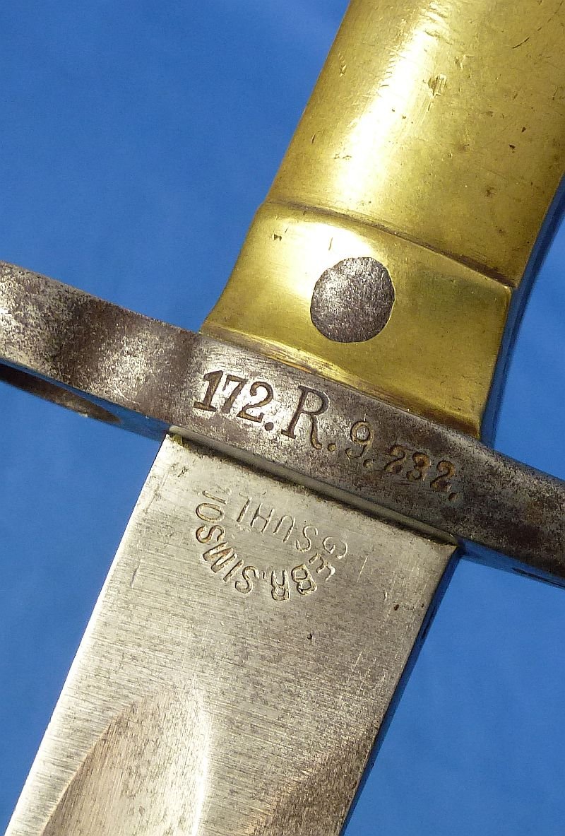 Unit Marked, Dated 1877 Imperial German Model 1871 Bayonet by Sims — image 8