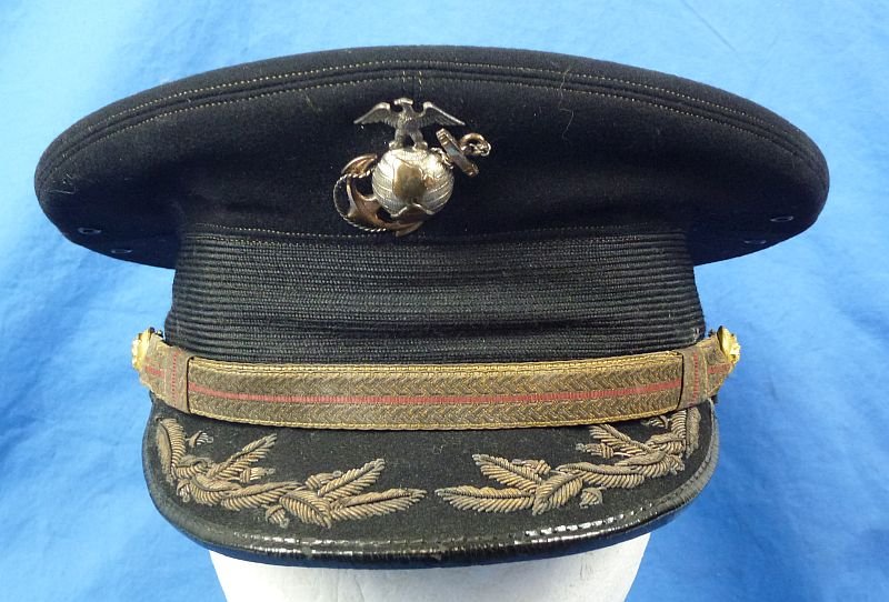 WWII U.S. Marine Corps Field Grade Officer Visor Cap Attributed to General Harold E. Rosecrans — image 2