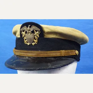 World War I U.S. Navy Aviator Tan Visor Cap