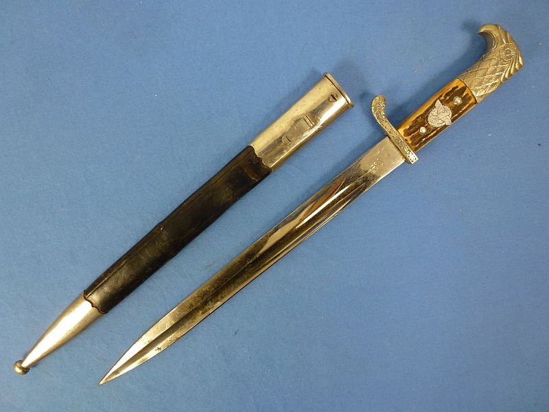 Double Marked Third Reich Berlin Police Bayonet by WKC with Matching Numbers — image 2