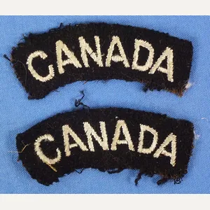 Pair of Royal Air Force 'CANADA' Shoulder Titles
