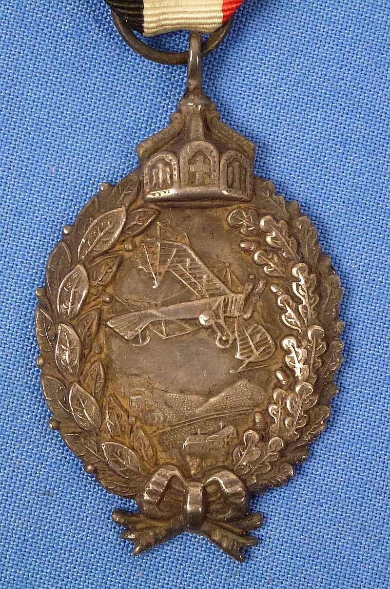 Imperial Prussian .800 Silver Pilot Badge Pendant — image 2