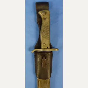 WWI German Steel Hilt Ersatz Bayonet with Frog