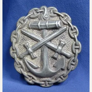 Imperial German Navy Silver Wound Badge