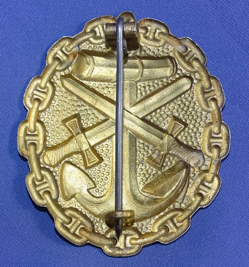 Imperial German Navy Gold Wound Badge — image 2