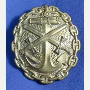 Imperial German Navy Gold Wound Badge
