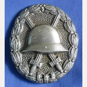 Imperial German Silver Wound Badge in Nickle Silver