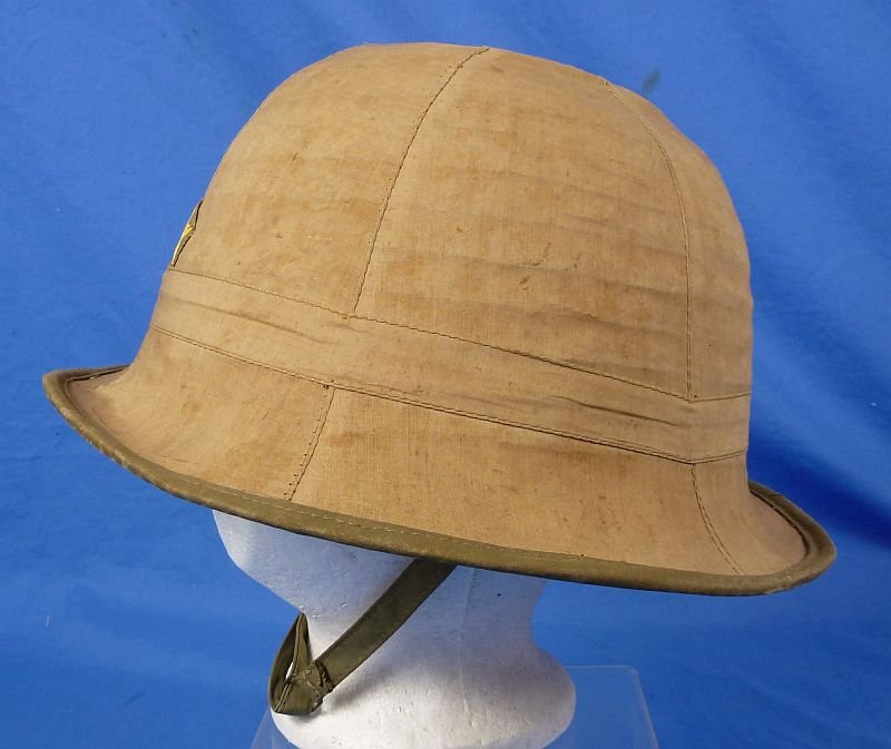 1943 Dated Japanese Army Sun Helmet -Woven Green Straw Version — image 4