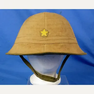 1943 Dated Japanese Army Sun Helmet -Woven Green Straw Version