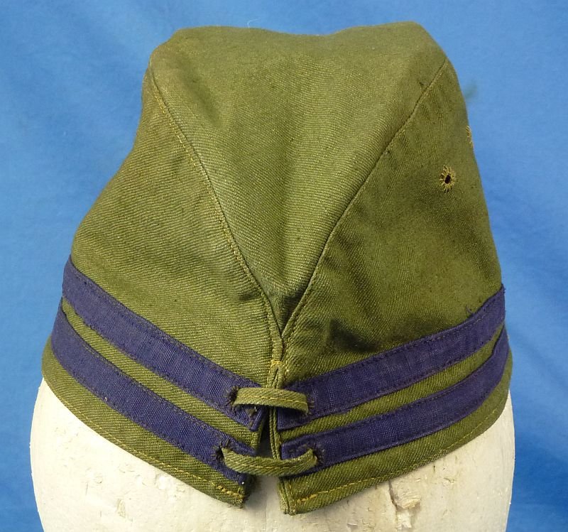 WWII Japanese Navy Officer Green Cotton Field Cap — image 4