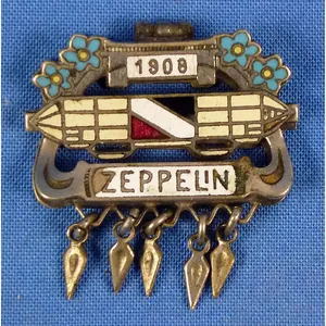 1908 Imperial German Zeppelin Brooch Badge