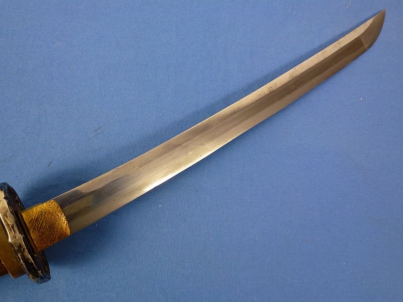 Signed Japanese Wakizashi in Leather Combat Cover for Tank or Aviation Officers — image 4