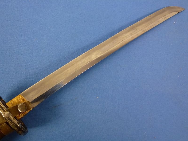Signed Japanese Wakizashi in Leather Combat Cover for Tank or Aviation Officers — image 5