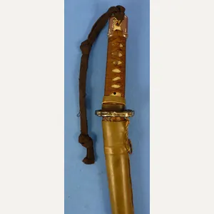 Signed Japanese Wakizashi in Leather Combat Cover for Tank or …