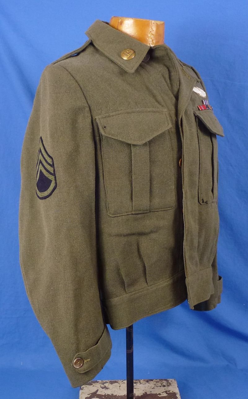 WWII Australian Made 5th Air Force Air Gunner Ike Jacket with Embroidered American Flag — image 6