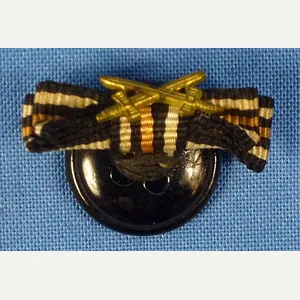 1914 Iron Cross and Hindenburg Cross Ribbons Lapel Badge