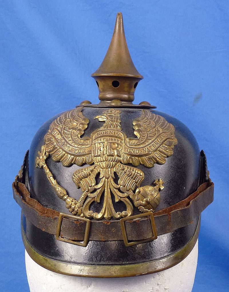 Unit Marked Imperial Prussian EM/NCO Pickelhaube — image 2