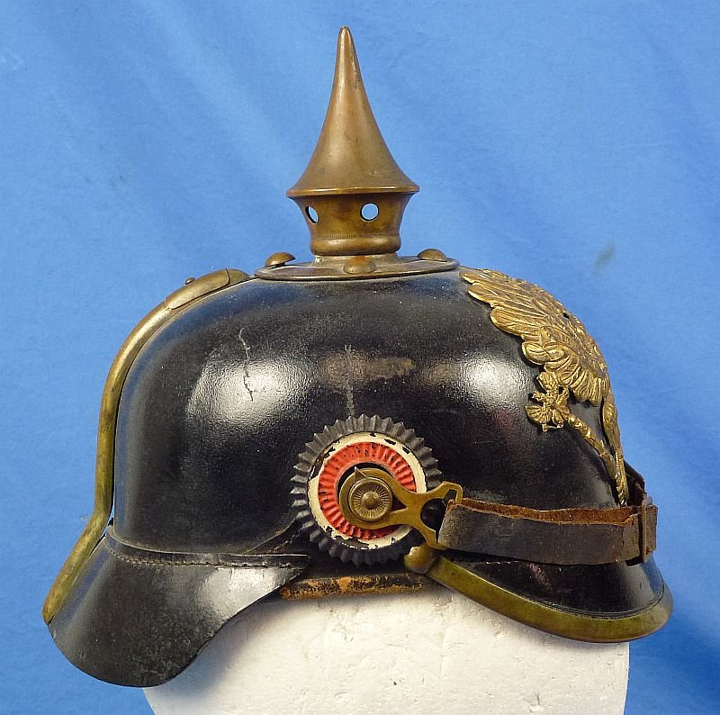 Unit Marked Imperial Prussian EM/NCO Pickelhaube — image 3