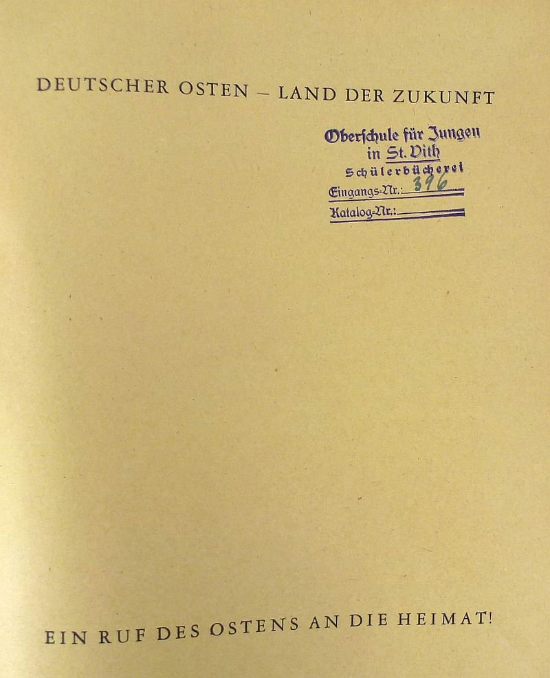 1942 German Book: 'Deutscher Osten: Land der Zekunft' ('The German East: Land of the Future') — image 2