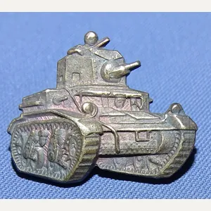 WWII American Tank Sterling Lapel Pin by Amico