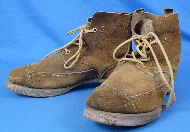 WWII Japanese Army EM/NCO Rubber Sole Leather Ankle Boots — image 2