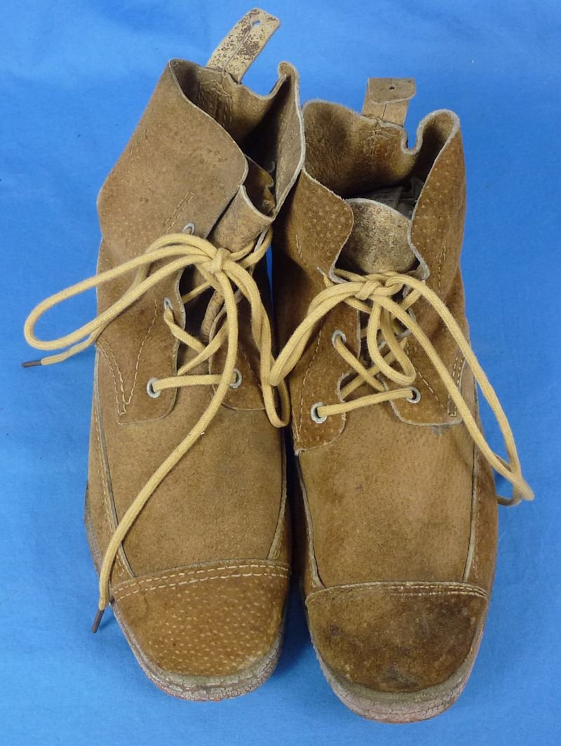 WWII Japanese Army EM/NCO Rubber Sole Leather Ankle Boots — image 3
