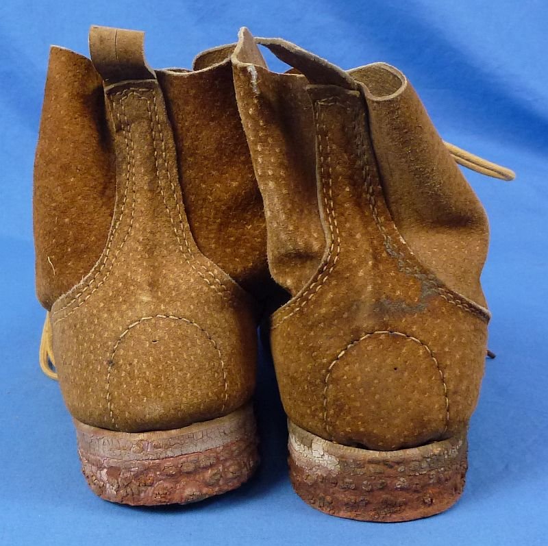 WWII Japanese Army EM/NCO Rubber Sole Leather Ankle Boots — image 4
