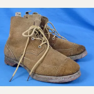 WWII Japanese Army EM/NCO Rubber Sole Leather Ankle Boots