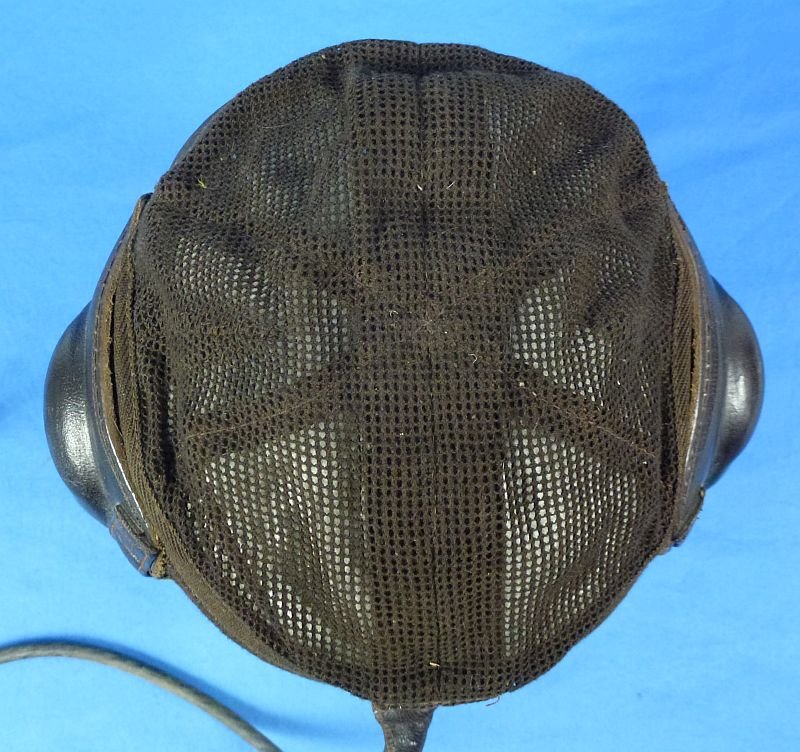 World War II Luftwaffe LKpN101 Summer Flight Helmet with Throat Microphone — image 6