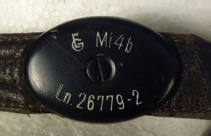 World War II Luftwaffe LKpN101 Summer Flight Helmet with Throat Microphone — image 7