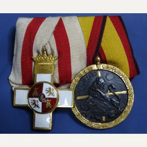 Spanish Civil War Pair of Medals on German Mount