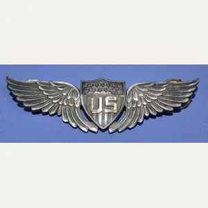 WWI US Air Service 3-1/4 inch Pilot Wing