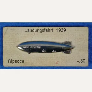 1939 Graf Zeppelin Tinnie on Card