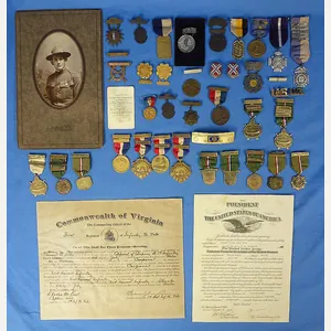 Large Group of One Virginia National Guard Soldier's Marksmanship Medals