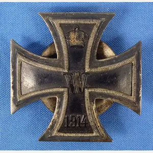Screw Back 1914 Iron Cross First Class in 800 Silver
