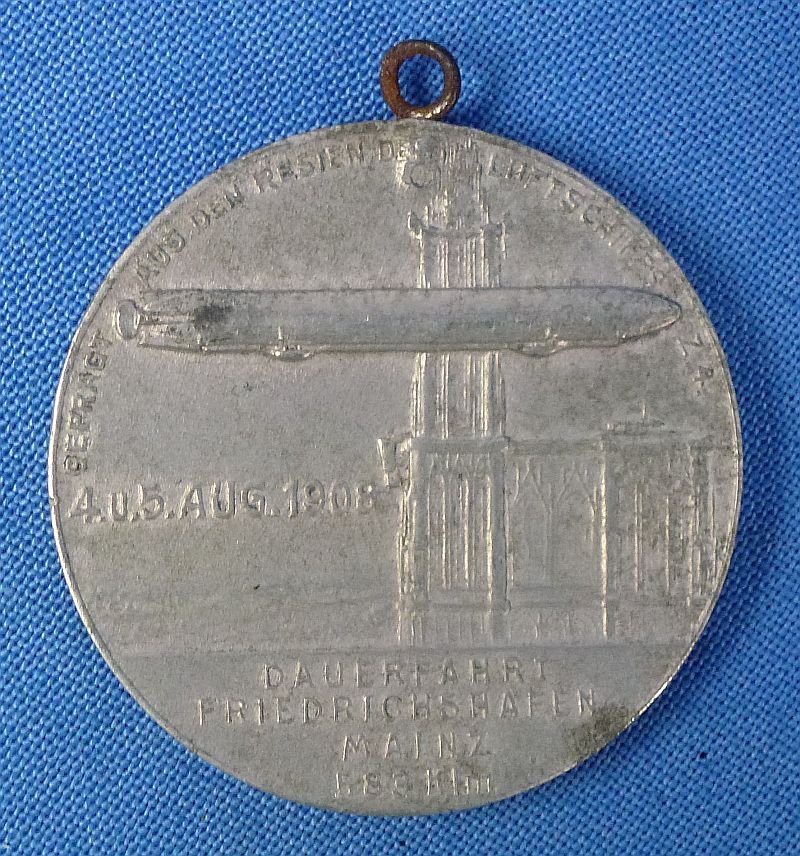 1908 German Medal Made from the Wreckage of the Zeppelin LZ 4 — image 2