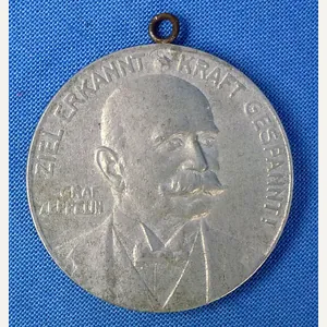 1908 German Medal Made from the Wreckage of the Zeppelin …