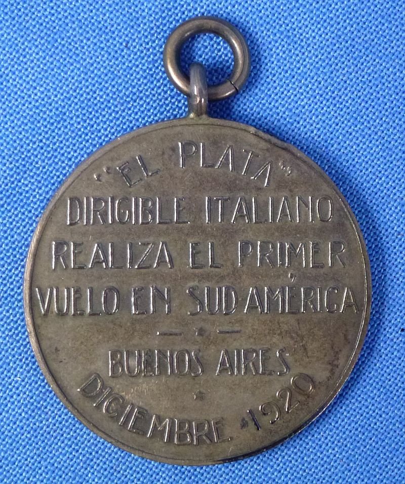 Commemorative Medal for the First Flight of an Italian Dirigible in South America — image 2