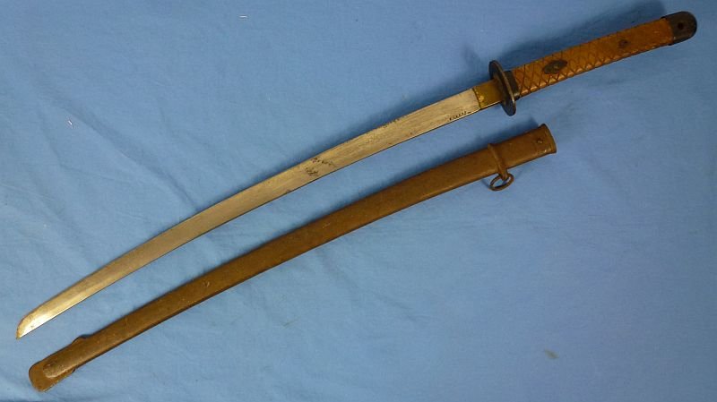 WWII Japanese Late War Type 95 NCO Sword by Nagoya Arsenal with Matching Numbers — image 2