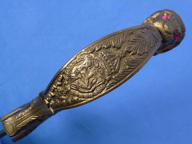 Bulgarian Model 1910 Lion Head Field Marshal Sword with Etched Blade by Carl Eickhorn — image 12