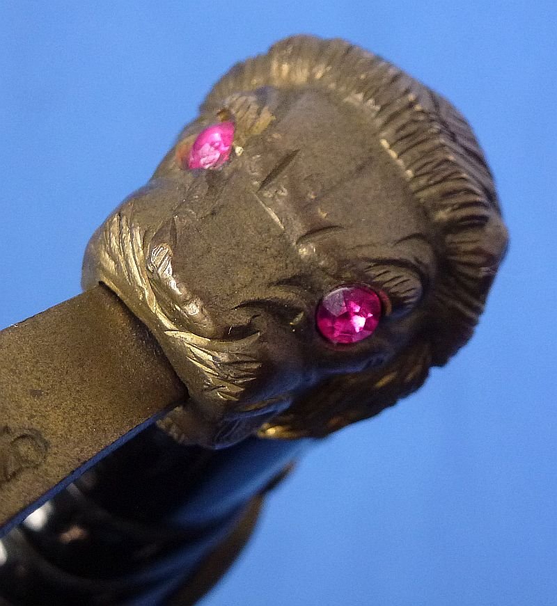 Bulgarian Model 1910 Lion Head Field Marshal Sword with Etched Blade by Carl Eickhorn — image 13