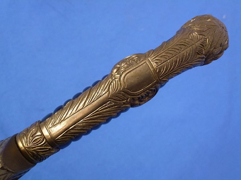 Bulgarian Model 1910 Lion Head Field Marshal Sword with Etched Blade by Carl Eickhorn — image 14