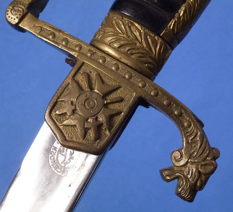 Bulgarian Model 1910 Lion Head Field Marshal Sword with Etched Blade by Carl Eickhorn — image 15