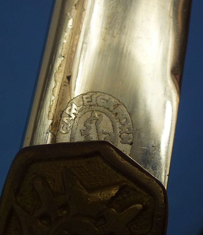 Bulgarian Model 1910 Lion Head Field Marshal Sword with Etched Blade by Carl Eickhorn — image 7