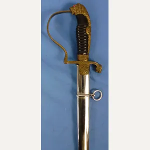 Bulgarian Model 1910 Lion Head Field Marshal Sword with Etched …