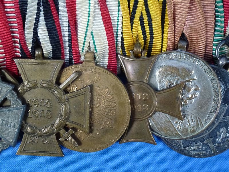 Imperial Austrian 10 Place Medals Bar with Bravery Decorations — image 3