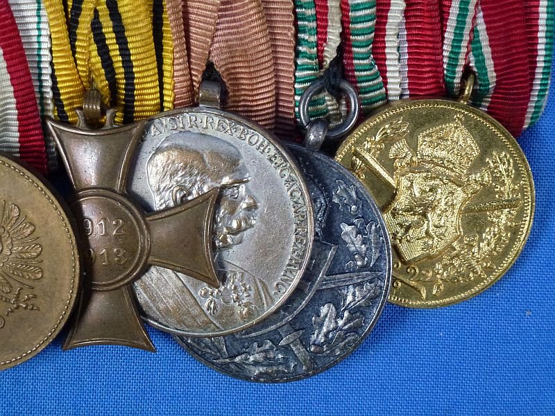 Imperial Austrian 10 Place Medals Bar with Bravery Decorations — image 4