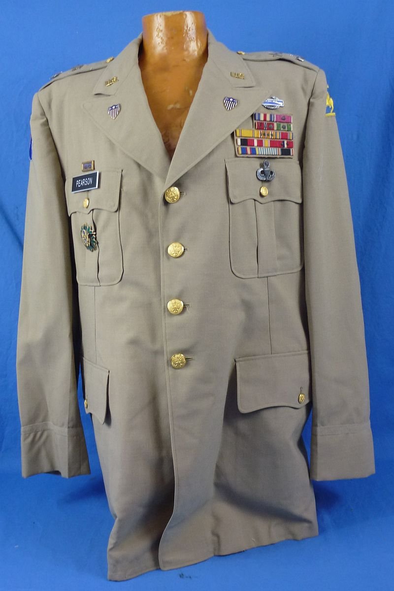 The Uniform Tunic and Visor Cap of Major General George O. Pearson, WWII 11th Airborne Division Combat Comander — image 2