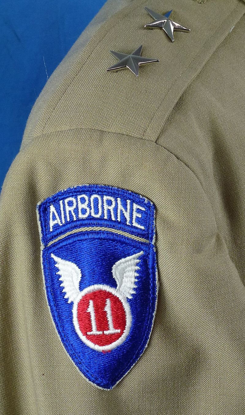 The Uniform Tunic and Visor Cap of Major General George O. Pearson, WWII 11th Airborne Division Combat Comander — image 8